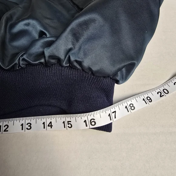 Vintage 80s Birdie Richard A Leslie Blue Satin Puffer Jacket Philadelphia Philly - Picture 15 of 16